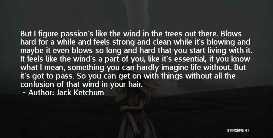 Jack Ketchum Quotes: But I Figure Passion's Like The Wind In The Trees Out There. Blows Hard For A While And Feels Strong