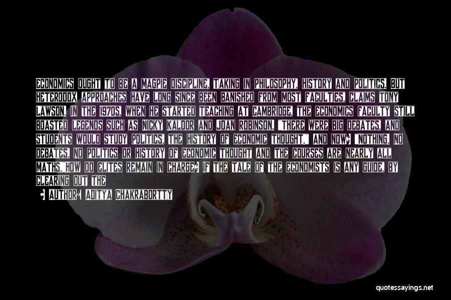 Aditya Chakrabortty Quotes: Economics Ought To Be A Magpie Discipline, Taking In Philosophy, History And Politics. But Heterodox Approaches Have Long Since Been