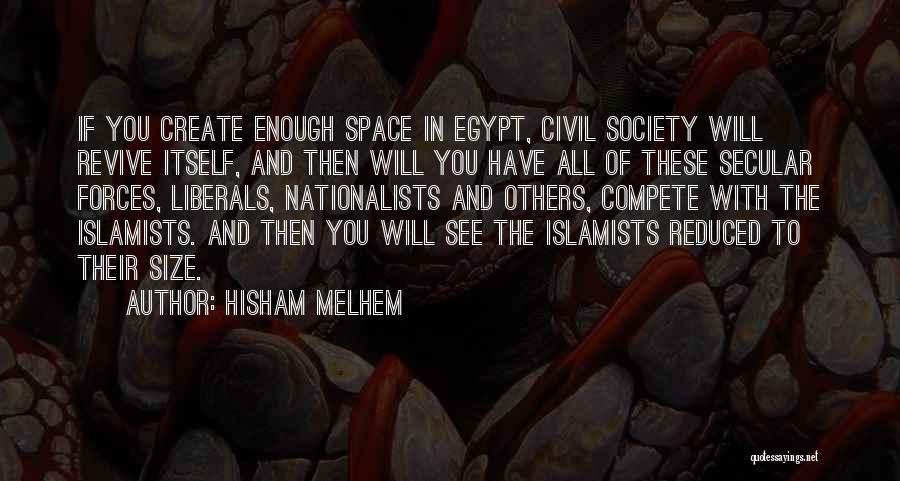 Hisham Melhem Quotes: If You Create Enough Space In Egypt, Civil Society Will Revive Itself, And Then Will You Have All Of These