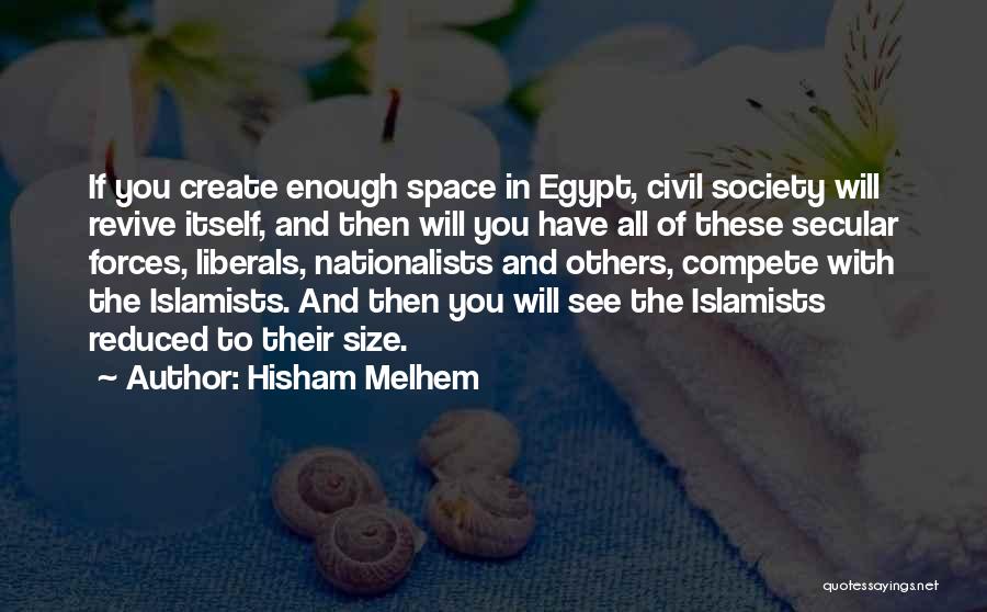 Hisham Melhem Quotes: If You Create Enough Space In Egypt, Civil Society Will Revive Itself, And Then Will You Have All Of These