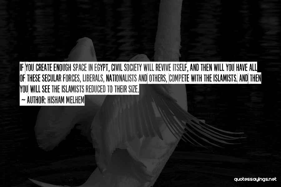 Hisham Melhem Quotes: If You Create Enough Space In Egypt, Civil Society Will Revive Itself, And Then Will You Have All Of These