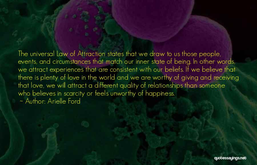 Arielle Ford Quotes: The Universal Law Of Attraction States That We Draw To Us Those People, Events, And Circumstances That Match Our Inner
