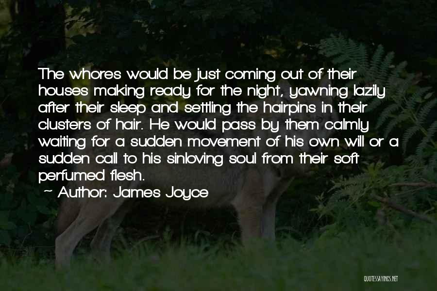 James Joyce Quotes: The Whores Would Be Just Coming Out Of Their Houses Making Ready For The Night, Yawning Lazily After Their Sleep