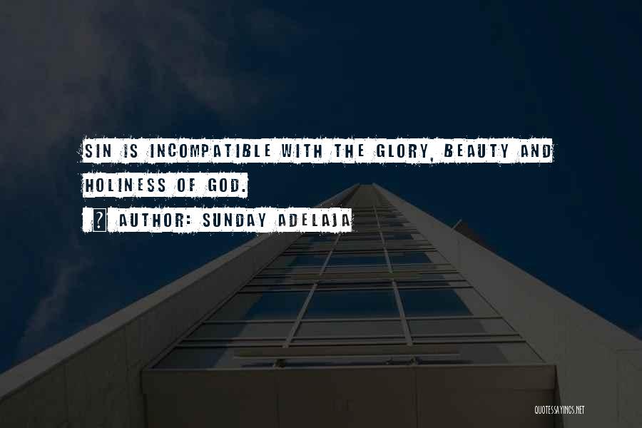 Sunday Adelaja Quotes: Sin Is Incompatible With The Glory, Beauty And Holiness Of God.