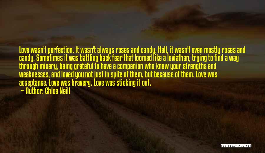 Chloe Neill Quotes: Love Wasn't Perfection. It Wasn't Always Roses And Candy. Hell, It Wasn't Even Mostly Roses And Candy. Sometimes It Was