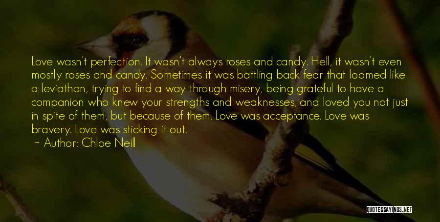 Chloe Neill Quotes: Love Wasn't Perfection. It Wasn't Always Roses And Candy. Hell, It Wasn't Even Mostly Roses And Candy. Sometimes It Was