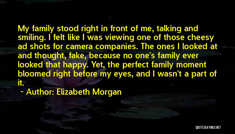 Elizabeth Morgan Quotes: My Family Stood Right In Front Of Me, Talking And Smiling. I Felt Like I Was Viewing One Of Those