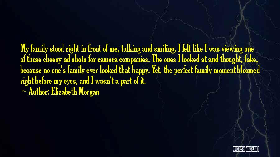 Elizabeth Morgan Quotes: My Family Stood Right In Front Of Me, Talking And Smiling. I Felt Like I Was Viewing One Of Those