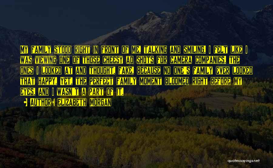 Elizabeth Morgan Quotes: My Family Stood Right In Front Of Me, Talking And Smiling. I Felt Like I Was Viewing One Of Those