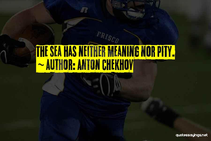 Anton Chekhov Quotes: The Sea Has Neither Meaning Nor Pity.