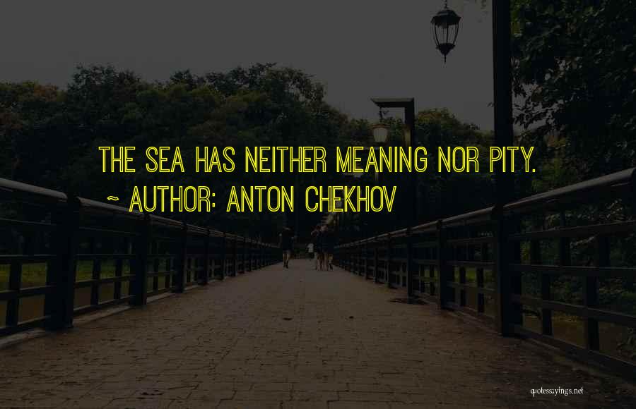 Anton Chekhov Quotes: The Sea Has Neither Meaning Nor Pity.