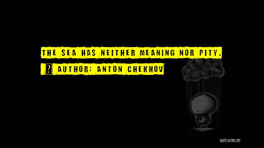 Anton Chekhov Quotes: The Sea Has Neither Meaning Nor Pity.