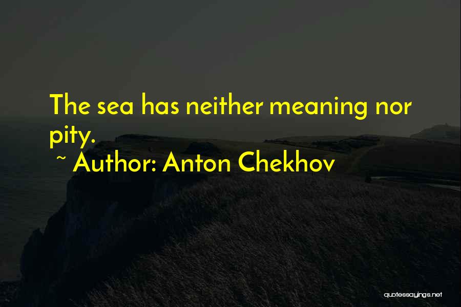Anton Chekhov Quotes: The Sea Has Neither Meaning Nor Pity.