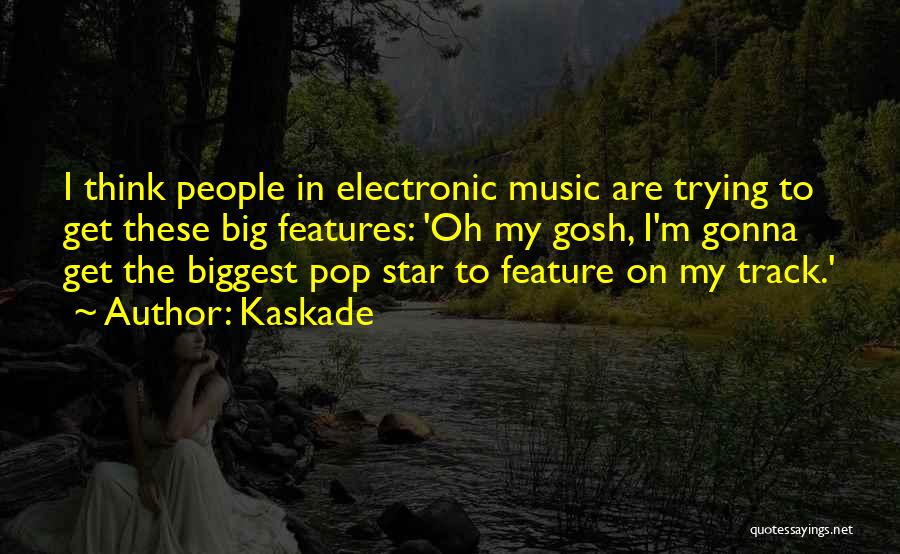 Kaskade Quotes: I Think People In Electronic Music Are Trying To Get These Big Features: 'oh My Gosh, I'm Gonna Get The