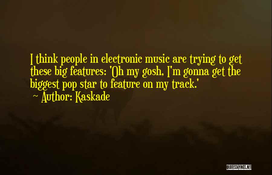 Kaskade Quotes: I Think People In Electronic Music Are Trying To Get These Big Features: 'oh My Gosh, I'm Gonna Get The