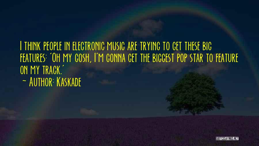 Kaskade Quotes: I Think People In Electronic Music Are Trying To Get These Big Features: 'oh My Gosh, I'm Gonna Get The