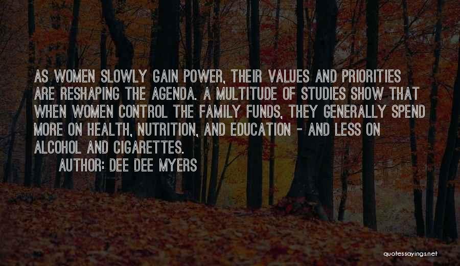 Dee Dee Myers Quotes: As Women Slowly Gain Power, Their Values And Priorities Are Reshaping The Agenda. A Multitude Of Studies Show That When