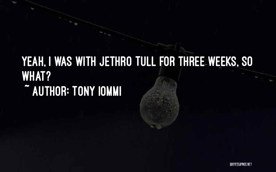 Tony Iommi Quotes: Yeah, I Was With Jethro Tull For Three Weeks, So What?