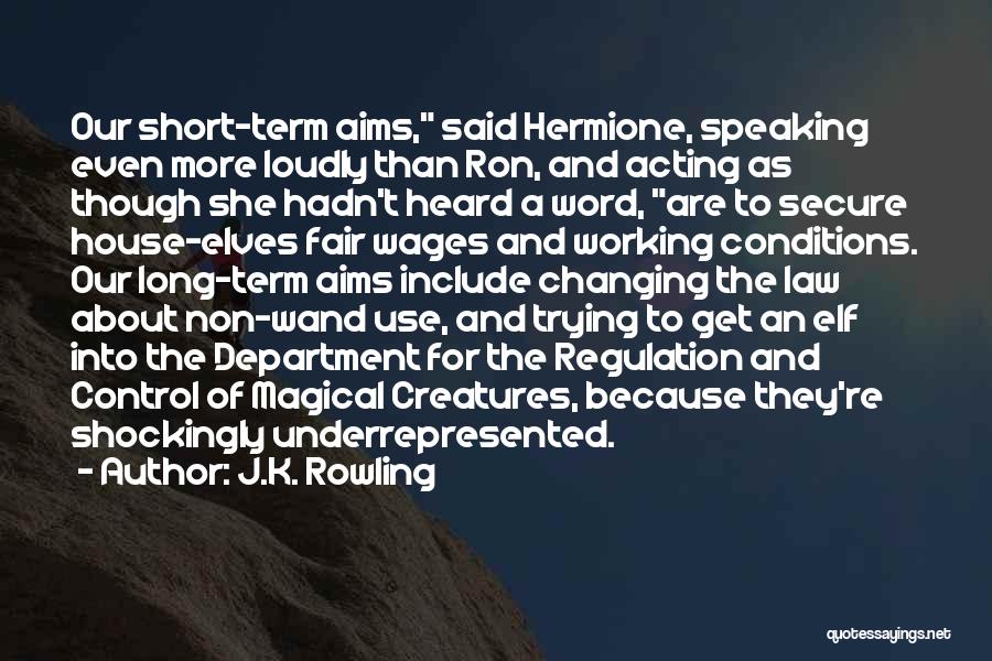J.K. Rowling Quotes: Our Short-term Aims, Said Hermione, Speaking Even More Loudly Than Ron, And Acting As Though She Hadn't Heard A Word,