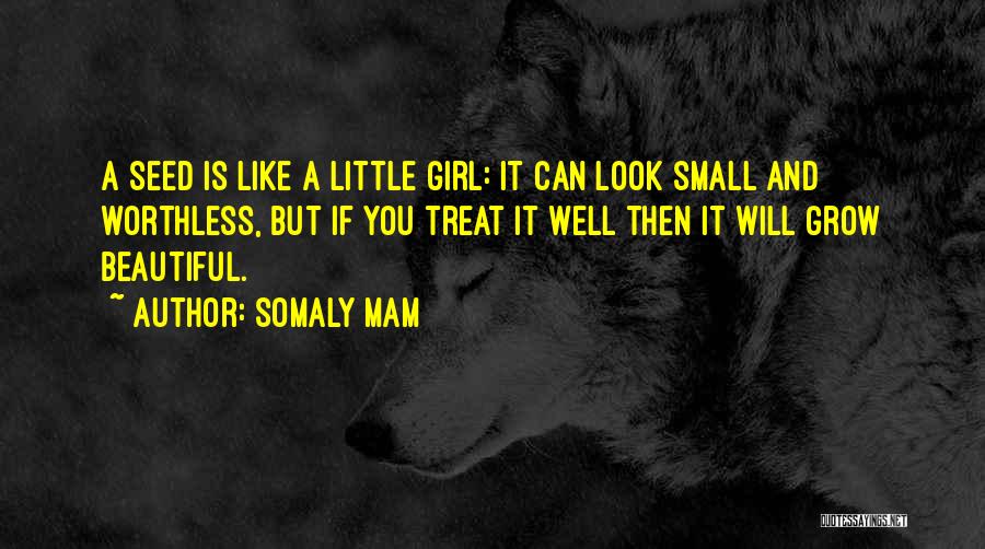 Somaly Mam Quotes: A Seed Is Like A Little Girl: It Can Look Small And Worthless, But If You Treat It Well Then