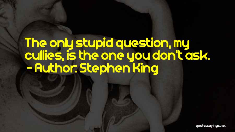 Stephen King Quotes: The Only Stupid Question, My Cullies, Is The One You Don't Ask.