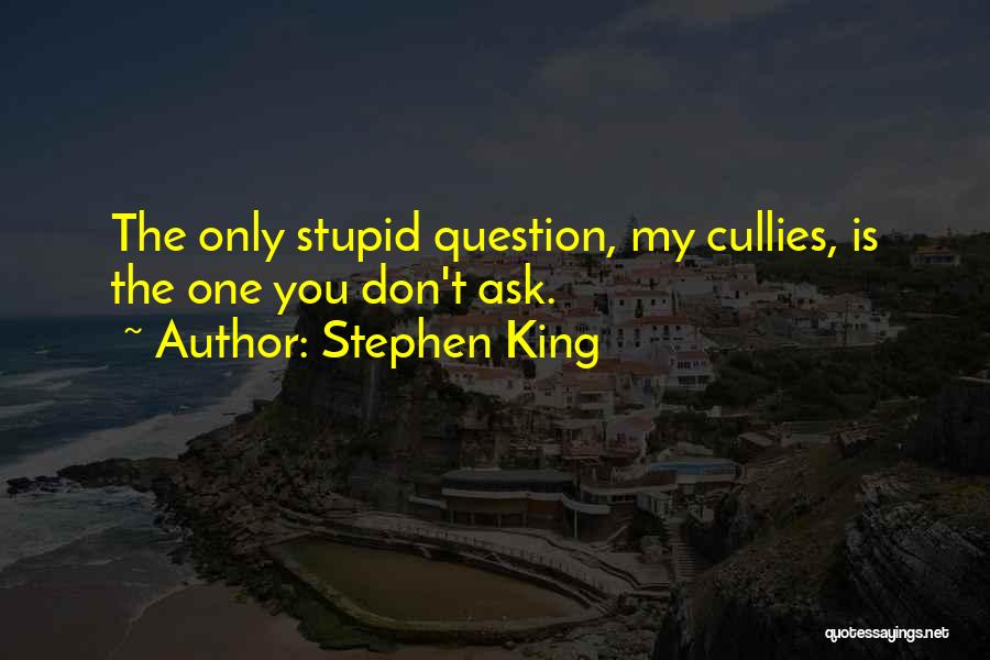 Stephen King Quotes: The Only Stupid Question, My Cullies, Is The One You Don't Ask.