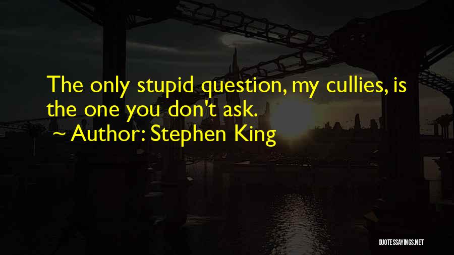 Stephen King Quotes: The Only Stupid Question, My Cullies, Is The One You Don't Ask.