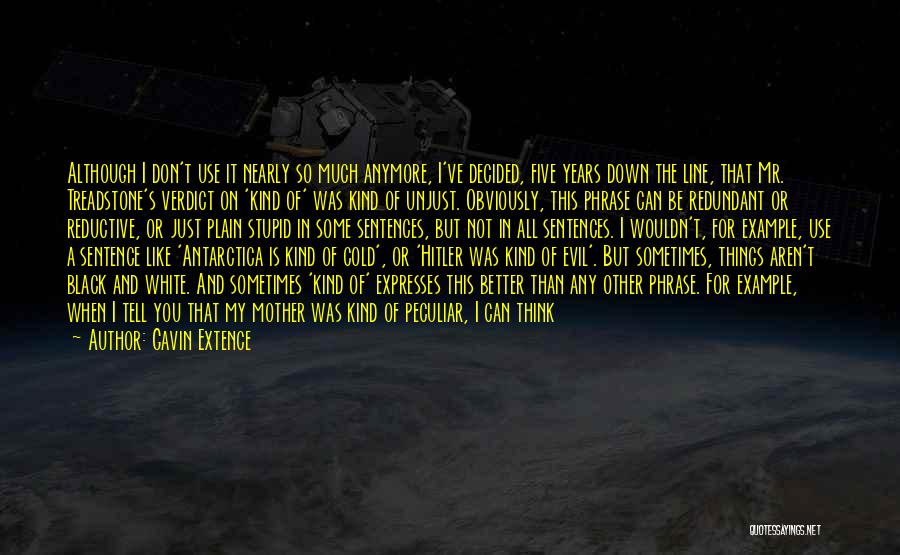 Gavin Extence Quotes: Although I Don't Use It Nearly So Much Anymore, I've Decided, Five Years Down The Line, That Mr. Treadstone's Verdict