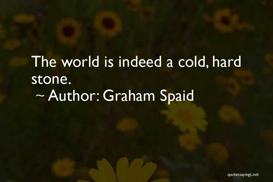 Graham Spaid Quotes: The World Is Indeed A Cold, Hard Stone.