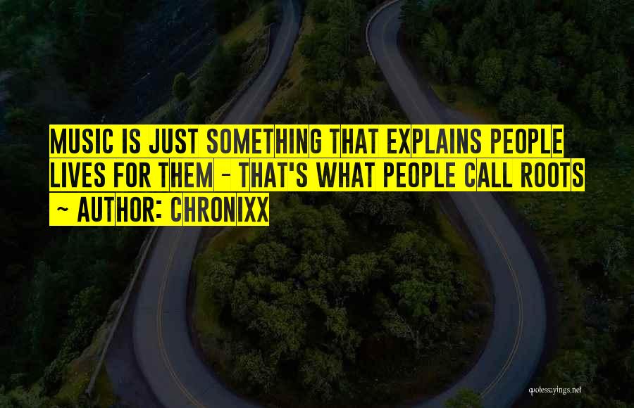 Chronixx Quotes: Music Is Just Something That Explains People Lives For Them - That's What People Call Roots