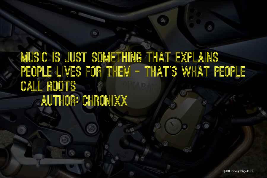 Chronixx Quotes: Music Is Just Something That Explains People Lives For Them - That's What People Call Roots
