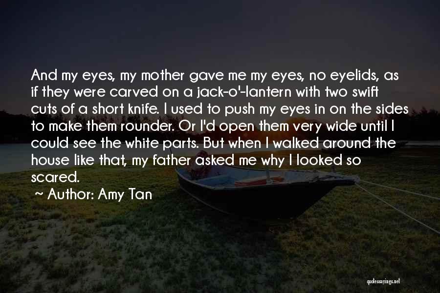 Amy Tan Quotes: And My Eyes, My Mother Gave Me My Eyes, No Eyelids, As If They Were Carved On A Jack-o'-lantern With