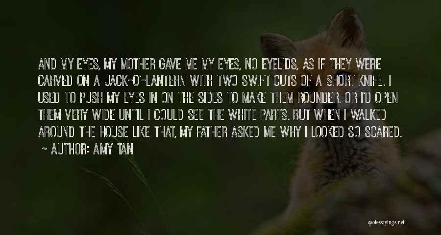 Amy Tan Quotes: And My Eyes, My Mother Gave Me My Eyes, No Eyelids, As If They Were Carved On A Jack-o'-lantern With