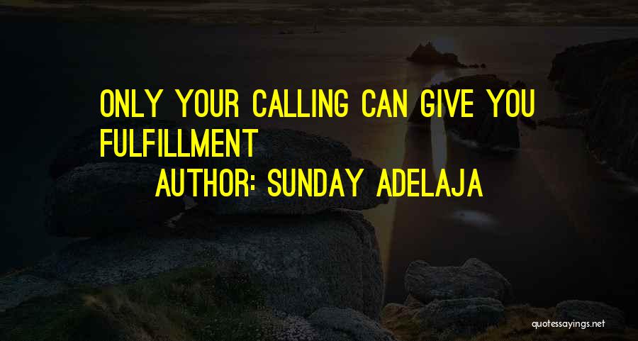 Sunday Adelaja Quotes: Only Your Calling Can Give You Fulfillment