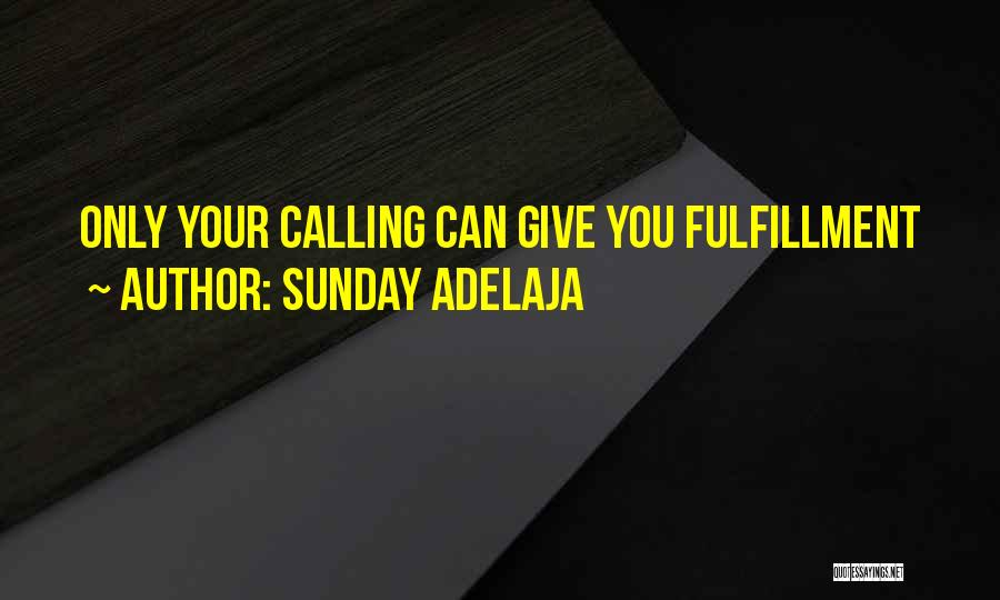 Sunday Adelaja Quotes: Only Your Calling Can Give You Fulfillment