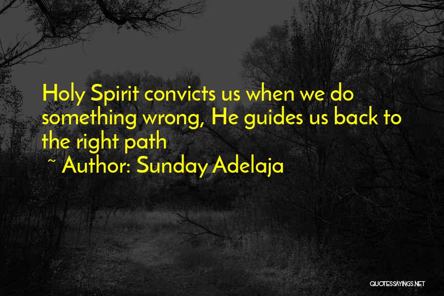 Sunday Adelaja Quotes: Holy Spirit Convicts Us When We Do Something Wrong, He Guides Us Back To The Right Path