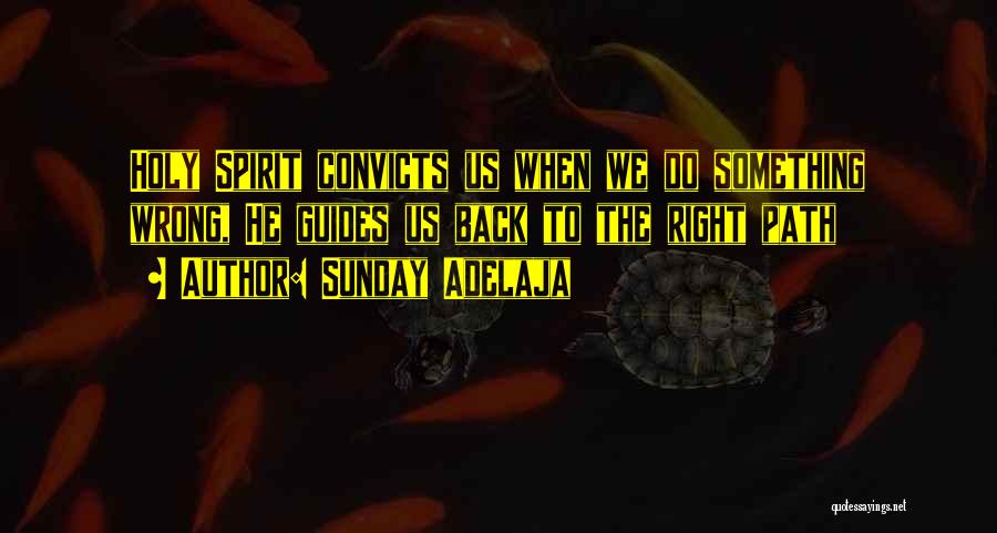 Sunday Adelaja Quotes: Holy Spirit Convicts Us When We Do Something Wrong, He Guides Us Back To The Right Path