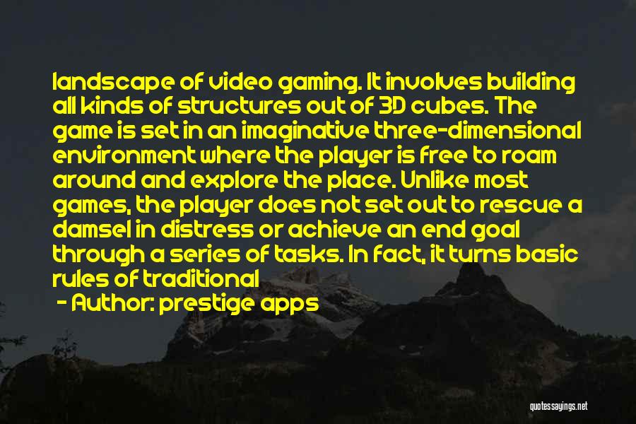 Prestige Apps Quotes: Landscape Of Video Gaming. It Involves Building All Kinds Of Structures Out Of 3d Cubes. The Game Is Set In