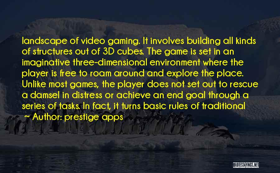 Prestige Apps Quotes: Landscape Of Video Gaming. It Involves Building All Kinds Of Structures Out Of 3d Cubes. The Game Is Set In