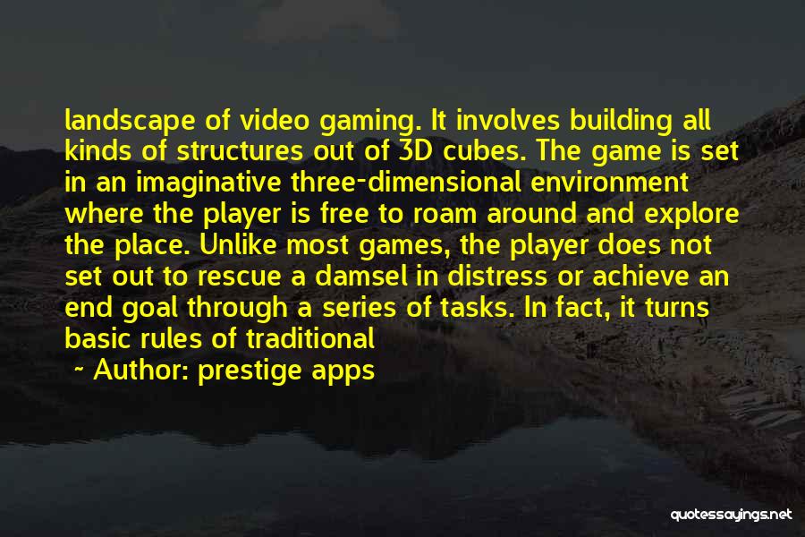 Prestige Apps Quotes: Landscape Of Video Gaming. It Involves Building All Kinds Of Structures Out Of 3d Cubes. The Game Is Set In