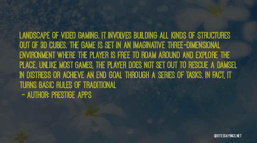 Prestige Apps Quotes: Landscape Of Video Gaming. It Involves Building All Kinds Of Structures Out Of 3d Cubes. The Game Is Set In