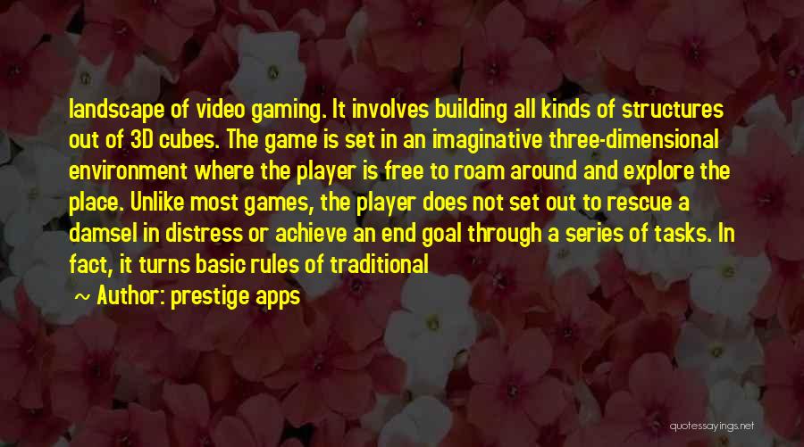 Prestige Apps Quotes: Landscape Of Video Gaming. It Involves Building All Kinds Of Structures Out Of 3d Cubes. The Game Is Set In