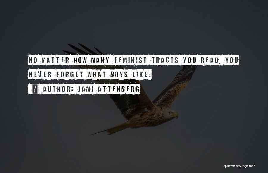 Jami Attenberg Quotes: No Matter How Many Feminist Tracts You Read, You Never Forget What Boys Like.