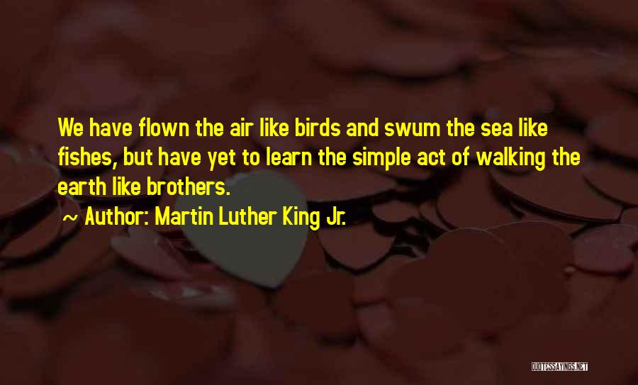 Martin Luther King Jr. Quotes: We Have Flown The Air Like Birds And Swum The Sea Like Fishes, But Have Yet To Learn The Simple