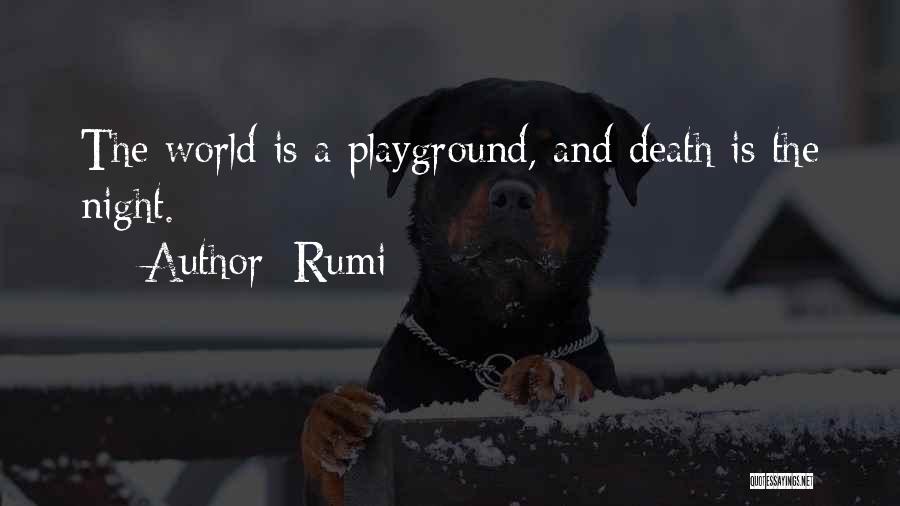 Rumi Quotes: The World Is A Playground, And Death Is The Night.