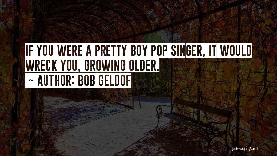 Bob Geldof Quotes: If You Were A Pretty Boy Pop Singer, It Would Wreck You, Growing Older.