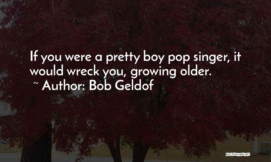 Bob Geldof Quotes: If You Were A Pretty Boy Pop Singer, It Would Wreck You, Growing Older.
