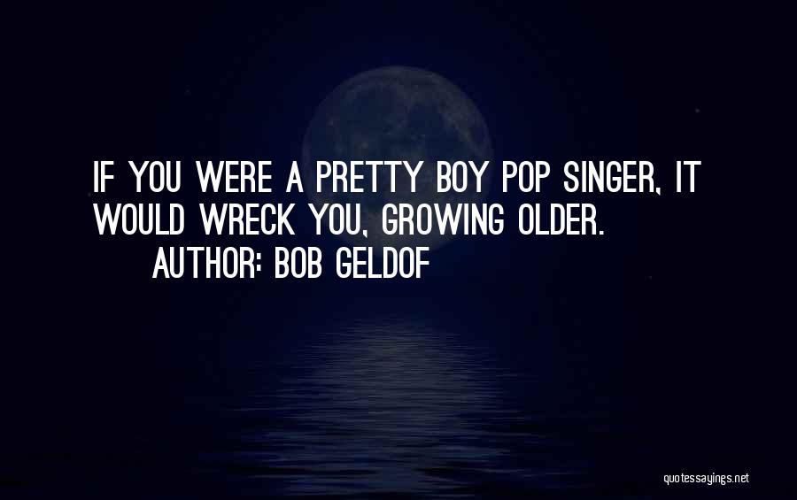 Bob Geldof Quotes: If You Were A Pretty Boy Pop Singer, It Would Wreck You, Growing Older.