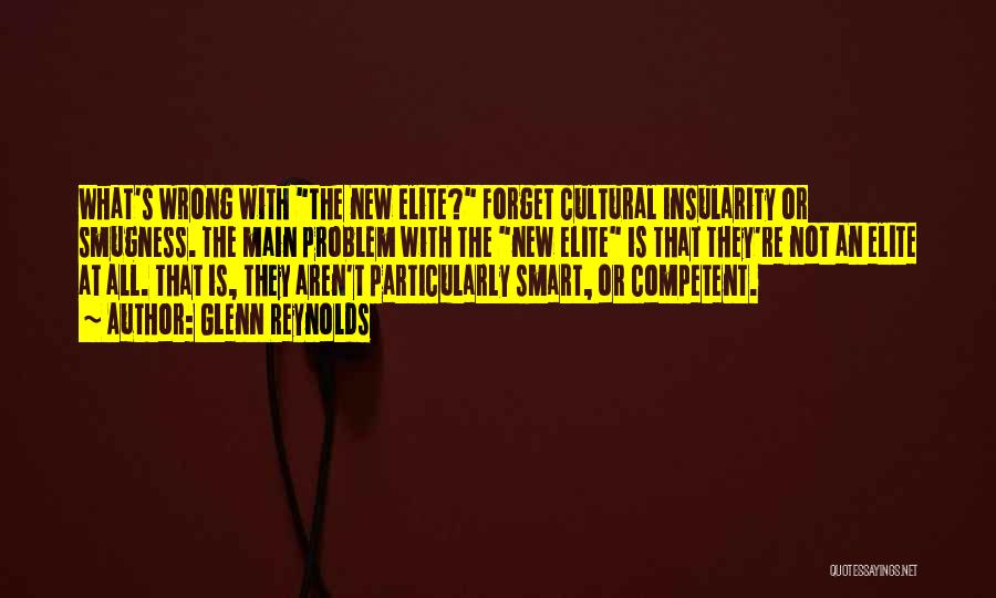 Glenn Reynolds Quotes: What's Wrong With The New Elite? Forget Cultural Insularity Or Smugness. The Main Problem With The New Elite Is That