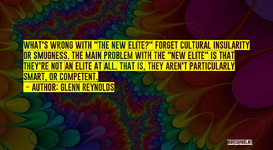 Glenn Reynolds Quotes: What's Wrong With The New Elite? Forget Cultural Insularity Or Smugness. The Main Problem With The New Elite Is That